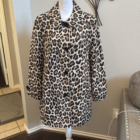 Kate Spade New York Leopard Print Trench Coat - Picture 5 of 15
